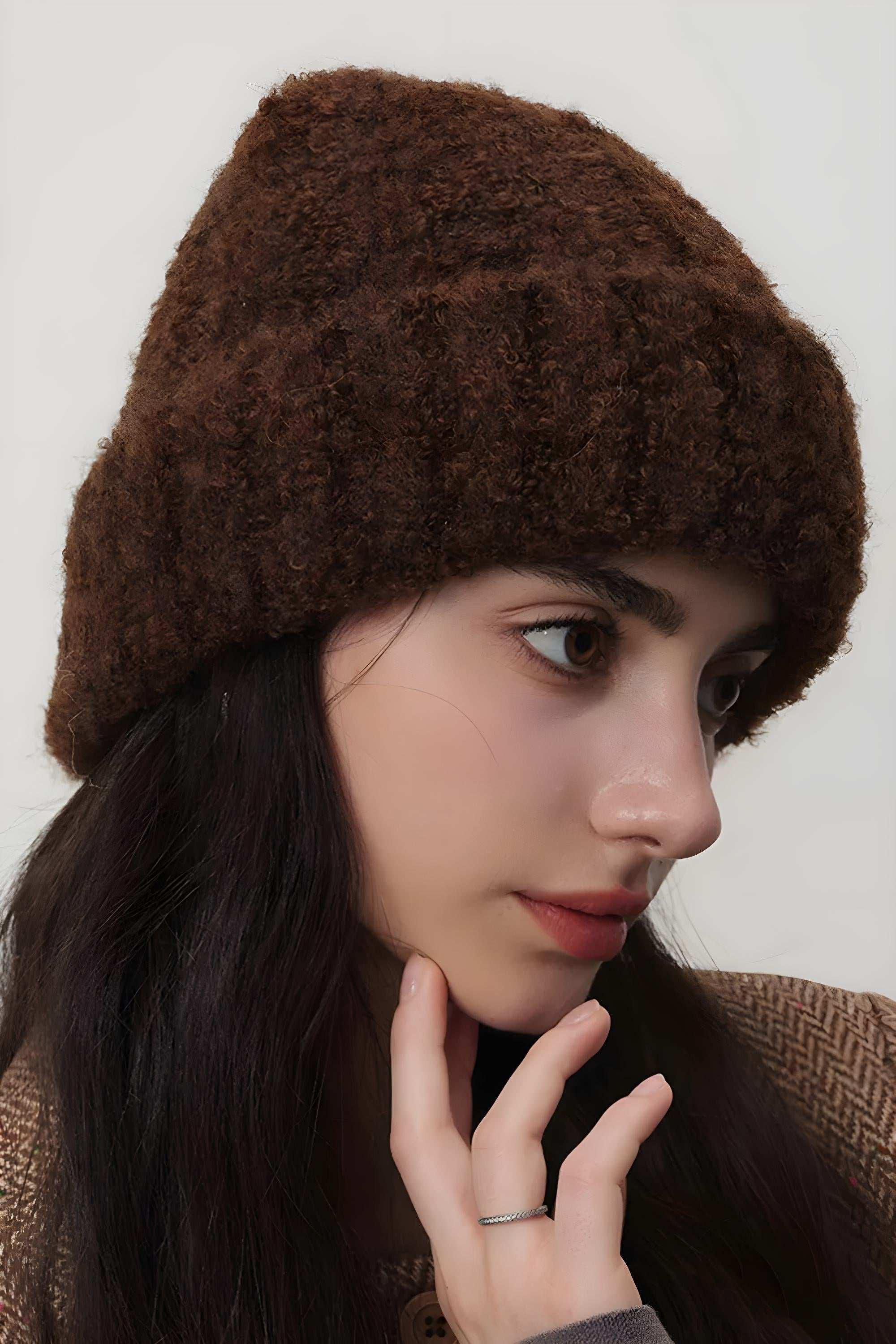 Solid Color Thermal Knit Hat – Warm & Cozy - Modanista Fashion