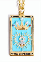 Tarot Card Pendant Necklace in Stainless Steel