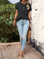 Poloviční tlačítko s krátkým rukávem