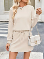 Okrúhly krk Raglan Ruckve Top a Sort Set