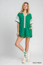 Umgee francouzský franry kolbared colorblock romper