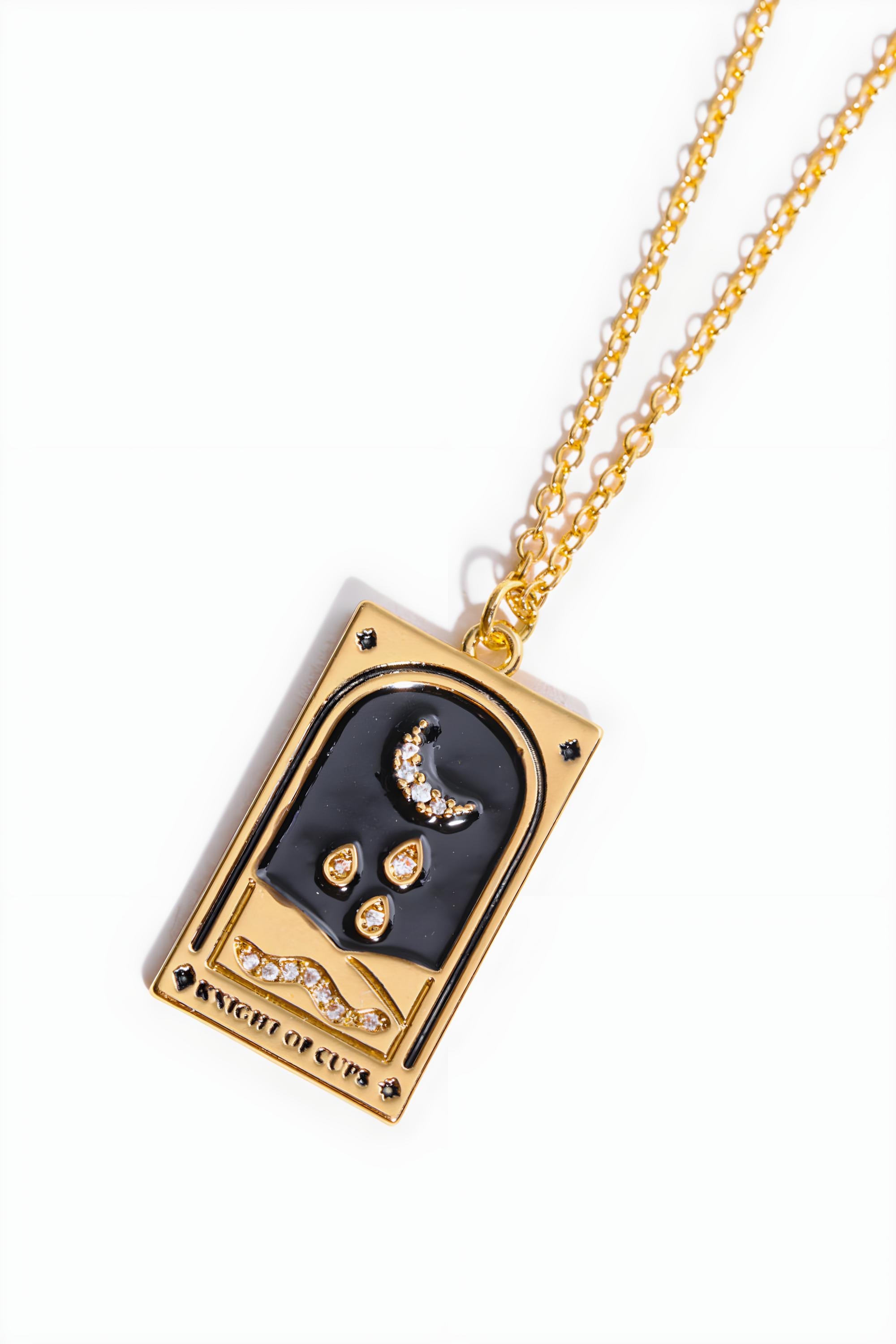 Colgante de Carta del Tarot Collar de Acero Inoxidable