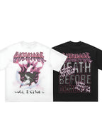 Mænds korte ærmer grafisk overdimensioneret t-shirt