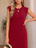 Rochie de rezervor maxi fără mâneci maxi, cu o fantă completă, cu dimensiuni complete