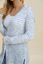 Dvojitá vezmite v plnej veľkosti otvorené predné predné dlhé línie Cardigan