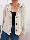 Cozy Button-Up Hooded Cardigan - Modanista Fashion