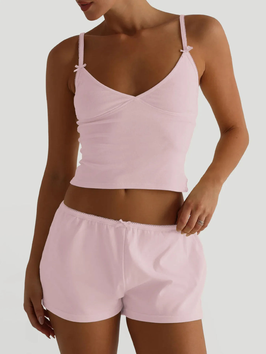 V-Neck Cami and Shorts Set - Modanista Fashion