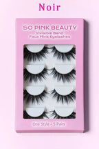 SO PINK BEAUTY Faux Mink Eyelashes 5 Pairs - Modanista Fashion