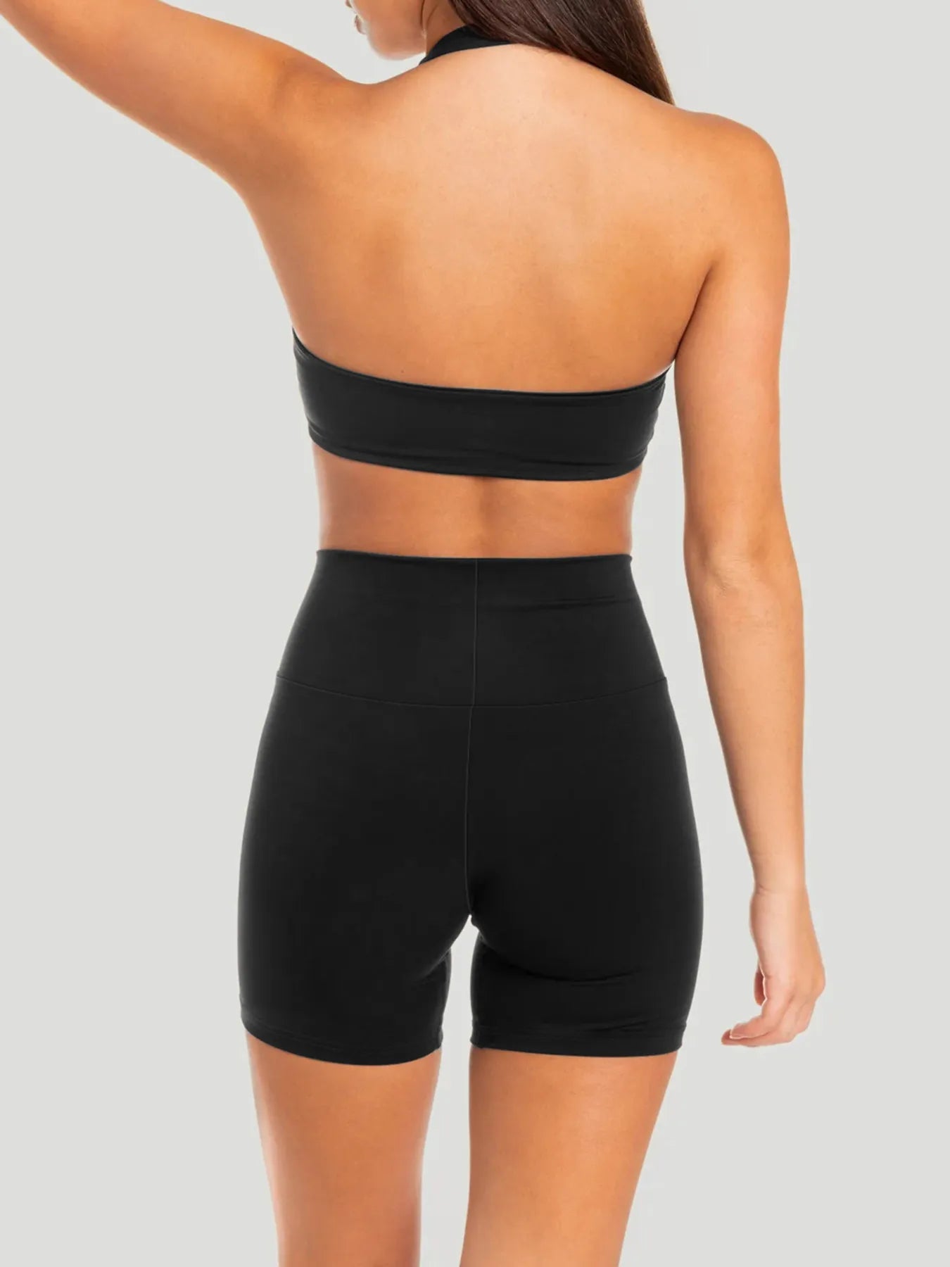 Halter Neck Cami and Shorts Active Set - Modanista Fashion