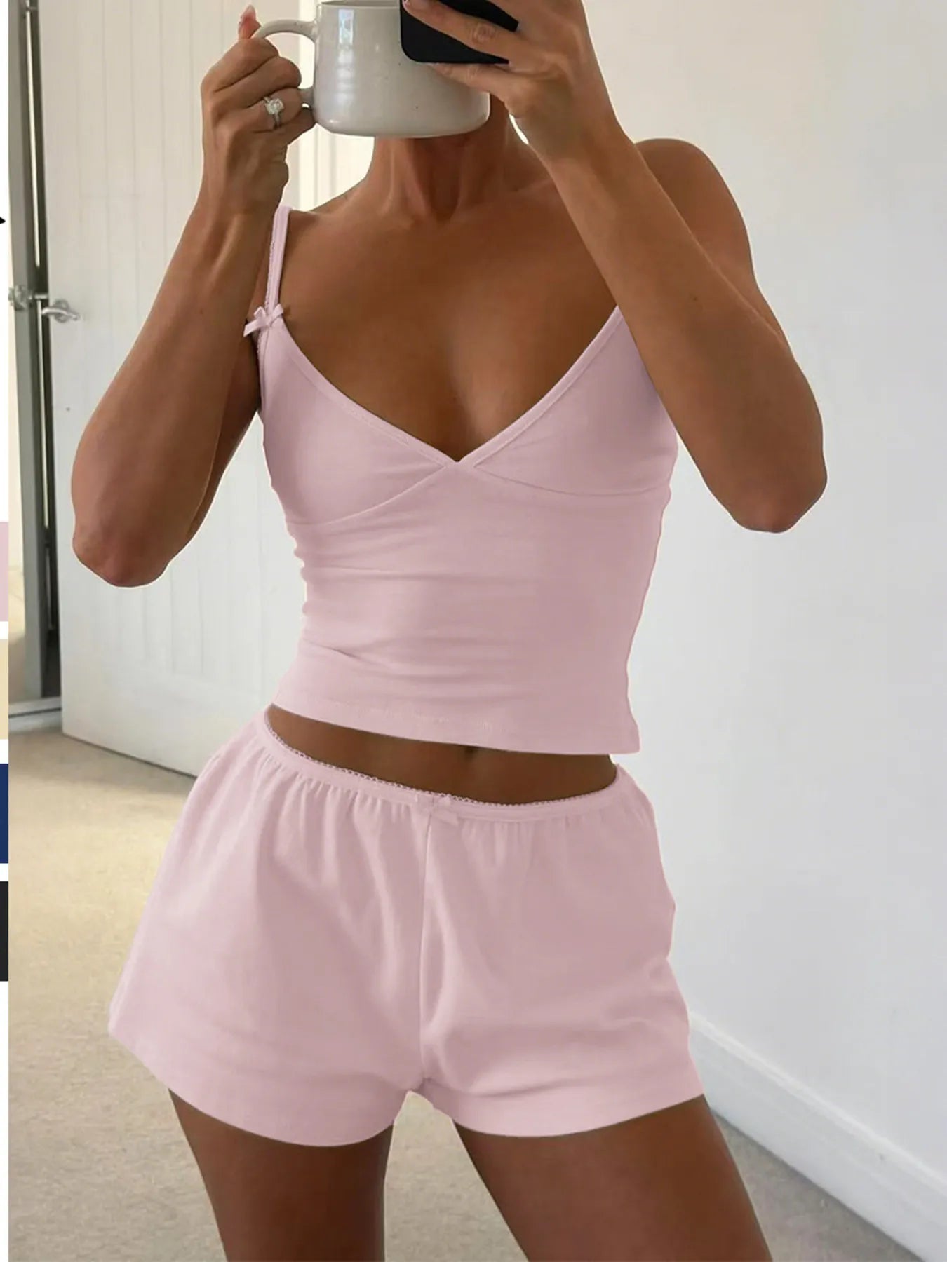 V-Neck Cami and Shorts Set - Modanista Fashion
