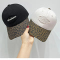 Leopard Print Baseball Cap with Embroidered Letter - Modanista Fashion