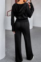 Zip-Up Hoodie and Pants Active Set - Modanista Fashion