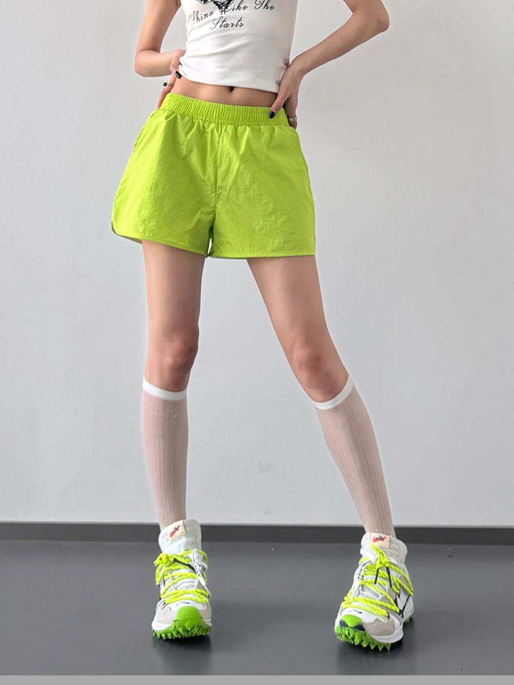 Elastic Waist Active Shorts - Modanista Fashion