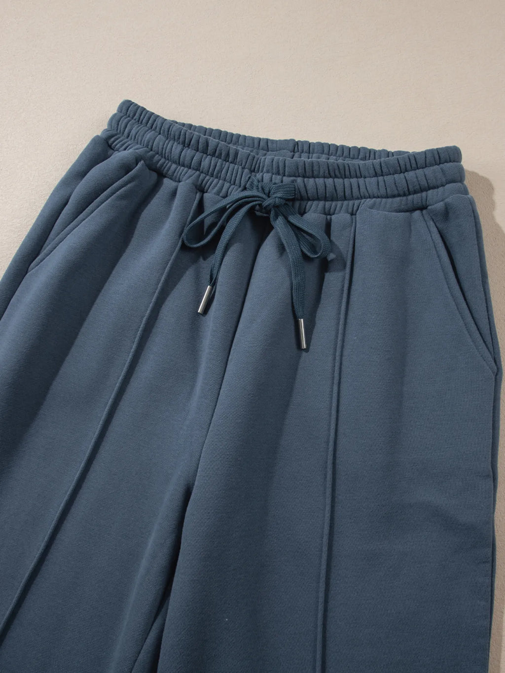 Collared Sweatshirt and High Waist Pants Active Set - Modanista Fashion