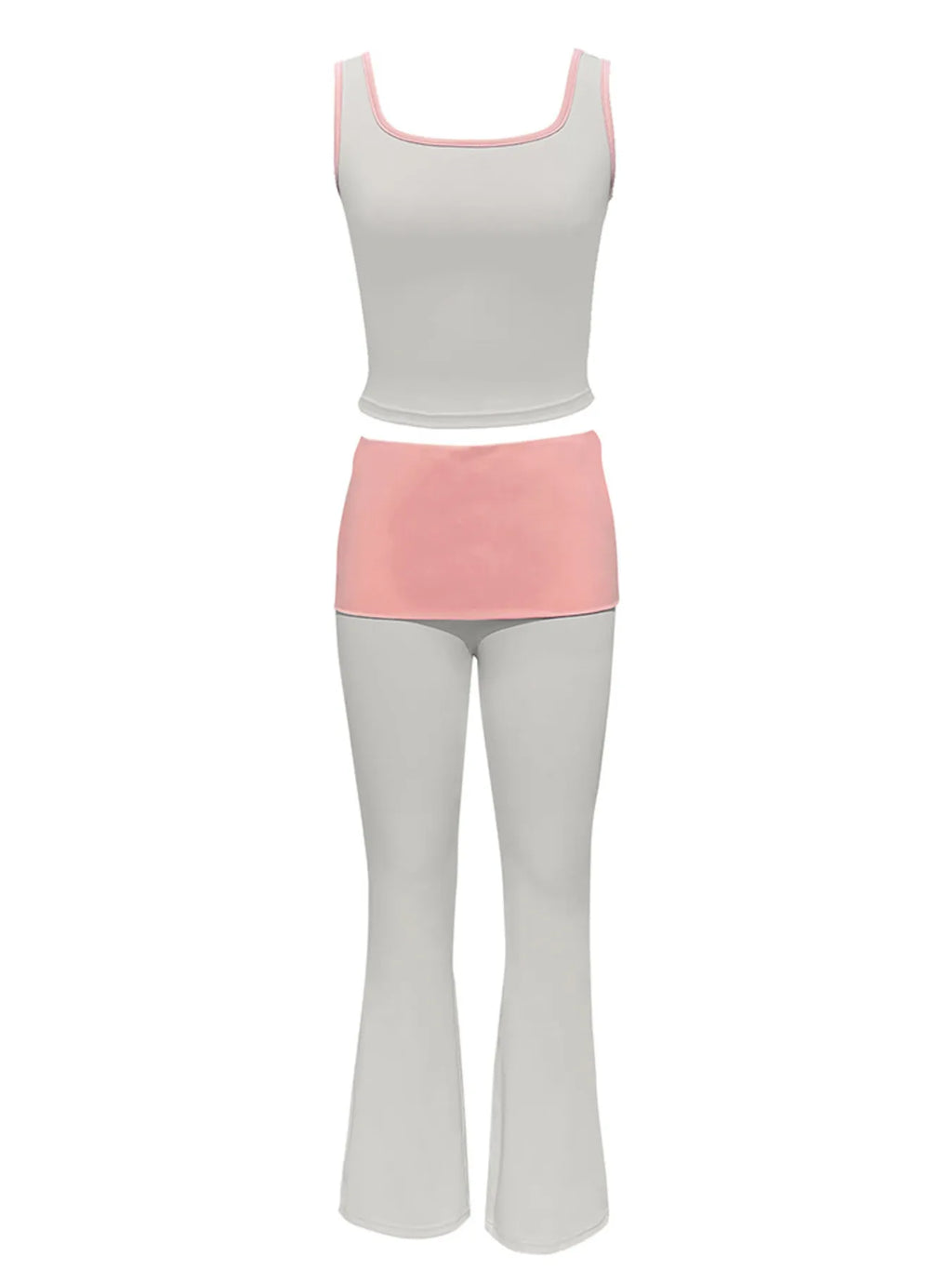 Contrast Trim Tank and Pants Active Set - Modanista Fashion