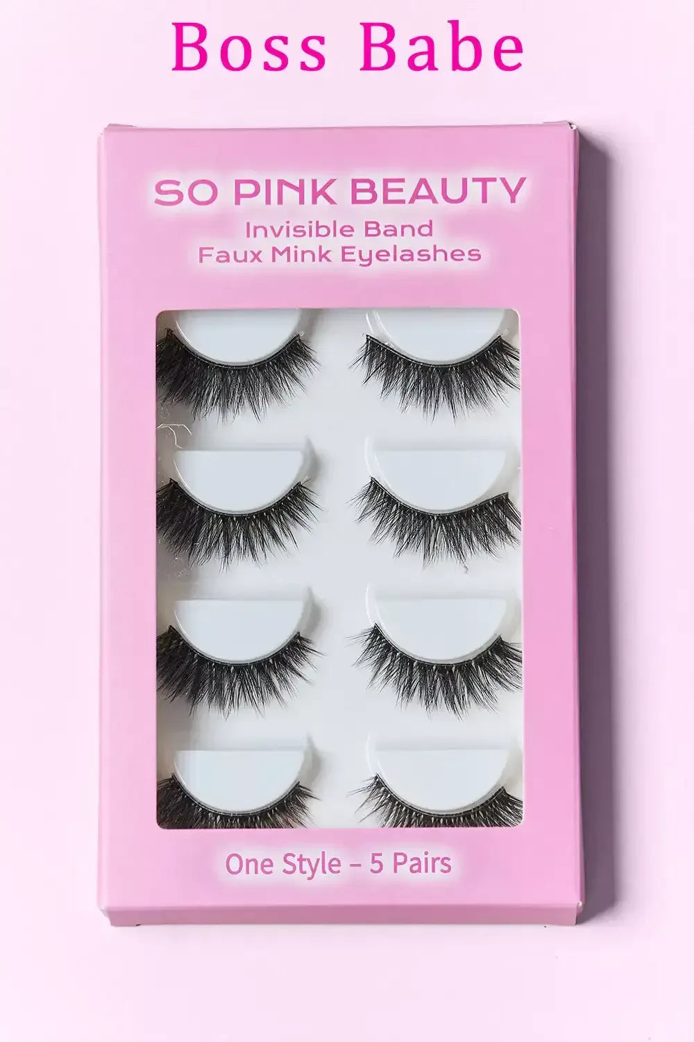 SO PINK BEAUTY Faux Mink Eyelashes 5 Pairs - Modanista Fashion
