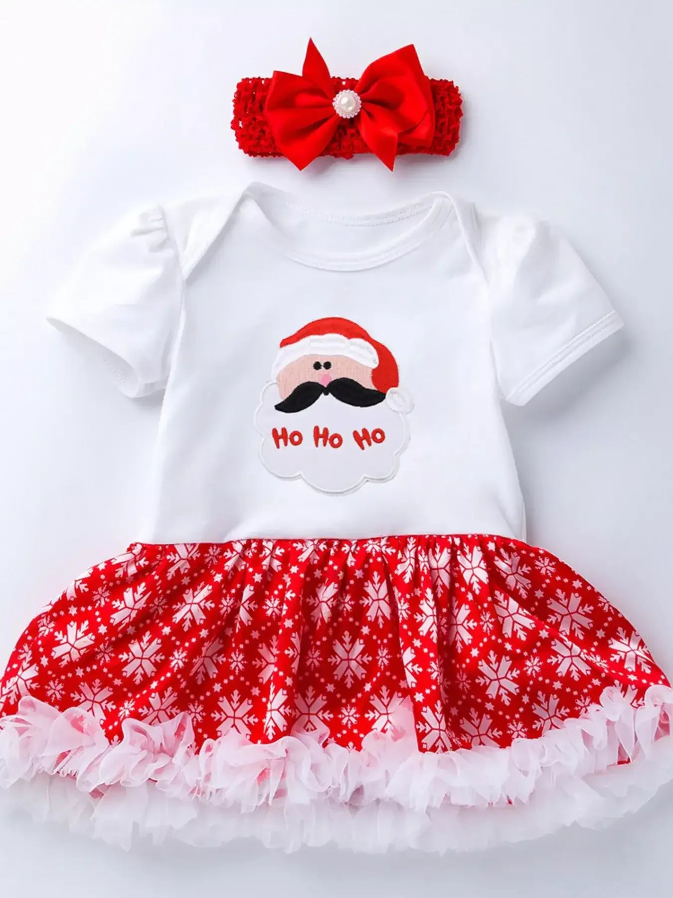 Newborn Christmas One-Piece Dress with Headband – Festive & Cute - Modanista Fashion